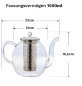Preview: Creano Glas Teekanne - hoch - 1500ml