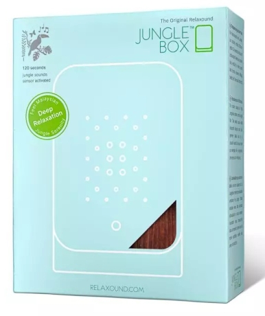 NEU - Zwitscherbox Junglebox - Teak Style inkl. Palmenblatt