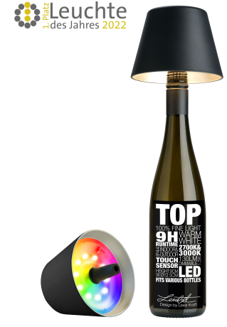 Sompex RGB-Akku Leuchte LED - Top 2.0 - Schwarz