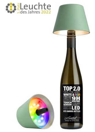 Sompex RGB-Akku Leuchte LED - Top 2.0 - Olivgrün