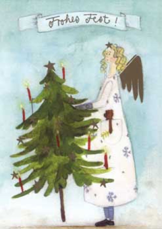 Silke Leffler - Weihnachtsdoppelkarte "Frohes Fest!"