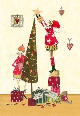 Silke Leffler - Weihnachtsdoppelkarte "Weihnachtsbaum"