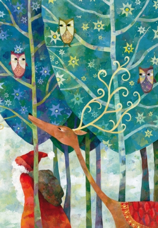 Aurélie Blanz - Weihnachtsdoppelkarte "Winterwunderwald"