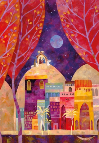Aurélie Blanz - Weihnachtsdoppelkarte "Bethlehem"