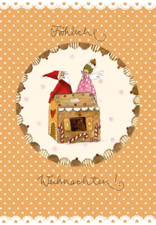 Silke Leffler - Weihnachtsdoppelkarte "Fröhliche Weihnachten!"