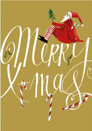 Silke Leffler - Weihnachtsdoppelkarte "Merry Christmas"