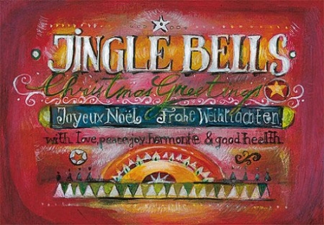 Ute Wittmann - Weihnachtsdoppelkarte "JINGLE BELLS"