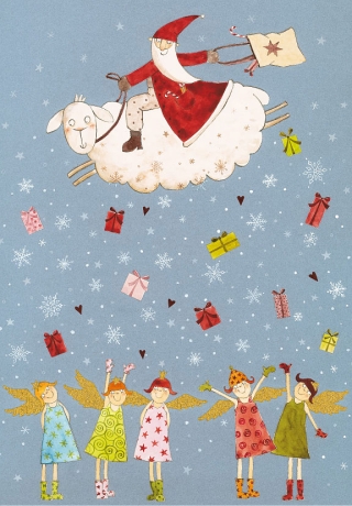 Stefanie Krauss - Weihnachtsdoppelkarte "Geschenke"