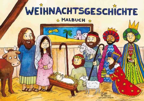 Weihnachtsgeschichte - Malbuch