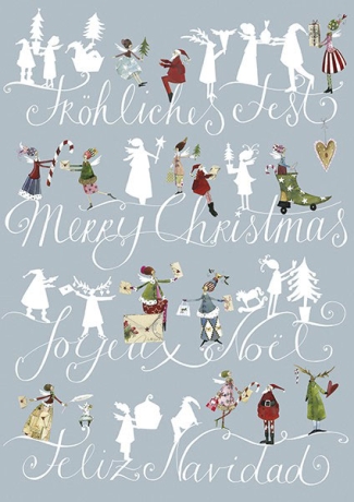 Silke Leffler - Weihnachtsdoppelkarte "Weihnachtsreigen"