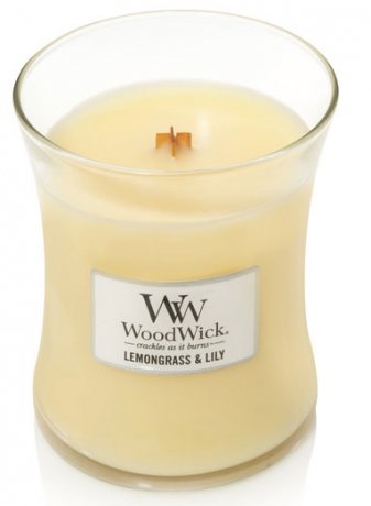 WOODWICK Medium Hourglass Candles - Lemongrass & Lily