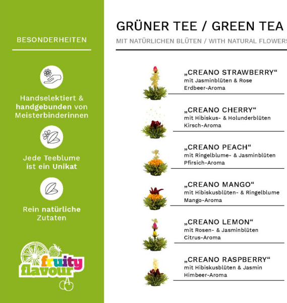 Creano Geschenkset ErblühTee - Grüner Tee