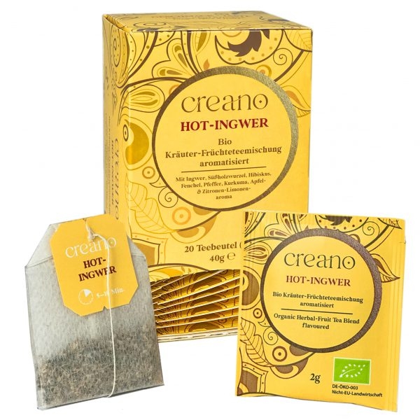 Creano Bio-Kräuter- Tee - Hot-Ingwer