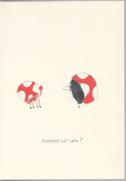 Krähen - Postkarte