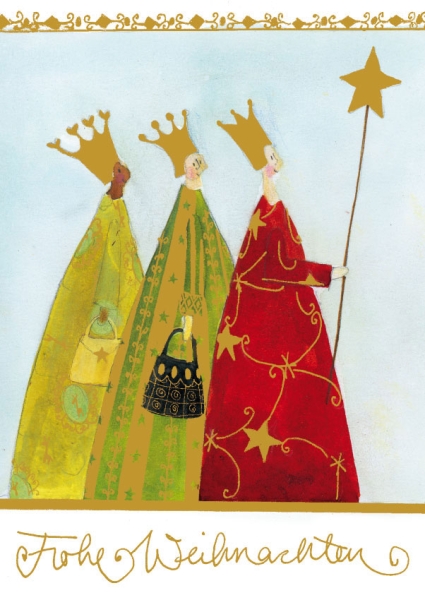 Silke Leffler - Weihnachtsdoppelkarte "Frohe Weihnachten"
