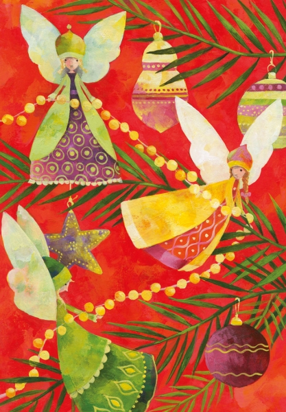 Aurélie Blanz - Weihnachtsdoppelkarte "Engel"