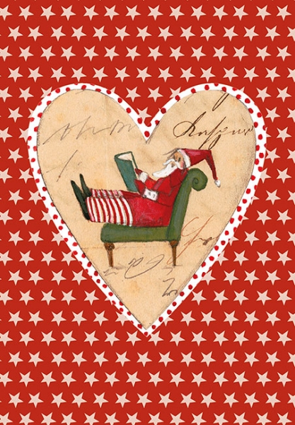 Silke Leffler - Weihnachtsdoppelkarte "Herz"