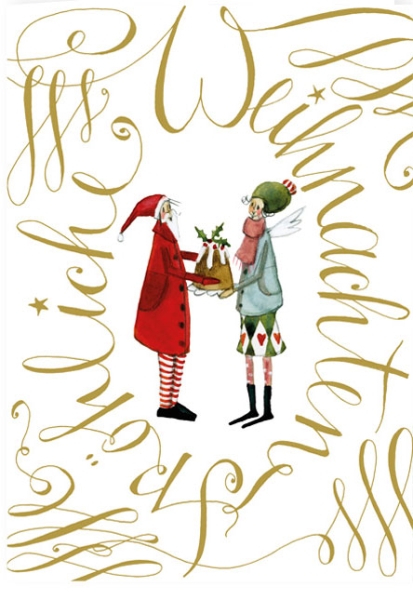 Silke Leffler - Weihnachtsdoppelkarte "Fröhliche Weihnachten"
