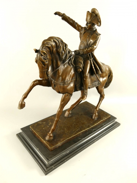 Bronze Figur Napoleon auf Pferd - 62 cm