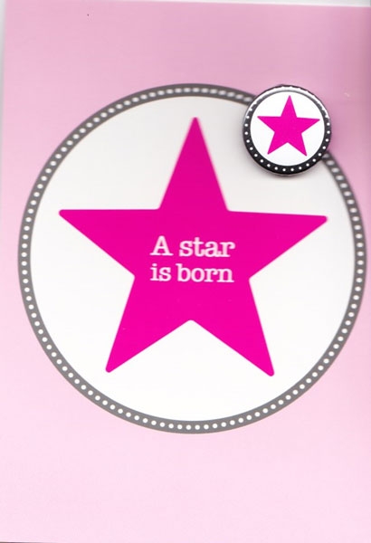 Button-Set Karte - A star is born