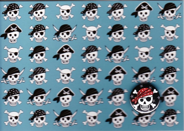 Button-Set Karte - Pirat