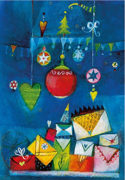 Ute Wittmann - Weihnachtsdoppelkarte "Bescherung"
