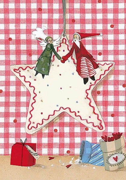 Silke Leffler - Weihnachtsdoppelkarte "Weihnachtsstern"