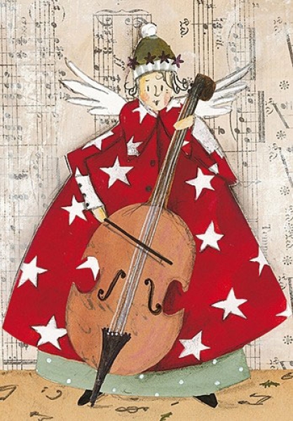 Silke Leffler - Weihnachtsdoppelkarte "Engel"
