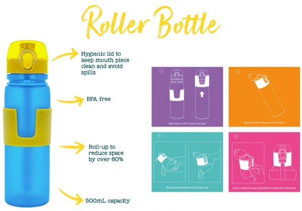 LADELLE - PORTA Roller Bottle - Blau/Gelb