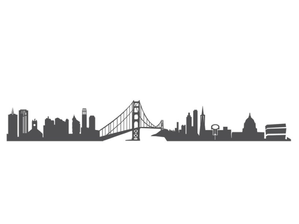 City - Sticker Wandtattoo - SAN FRANCISCO