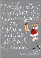 Silke Leffler - Weihnachtsdoppelkarte "Die Liebe allein..."