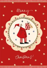 Silke Leffler Doppelkarte mit Weihnachts - Duftanhänger Vanille