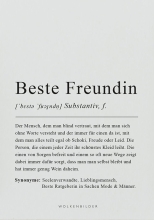 Wolkenbilder Postkarte „BESTE FREUNDIN DEFINITION“