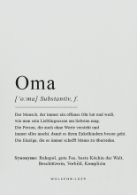 Wolkenbilder Postkarte „OMA DEFINITION“